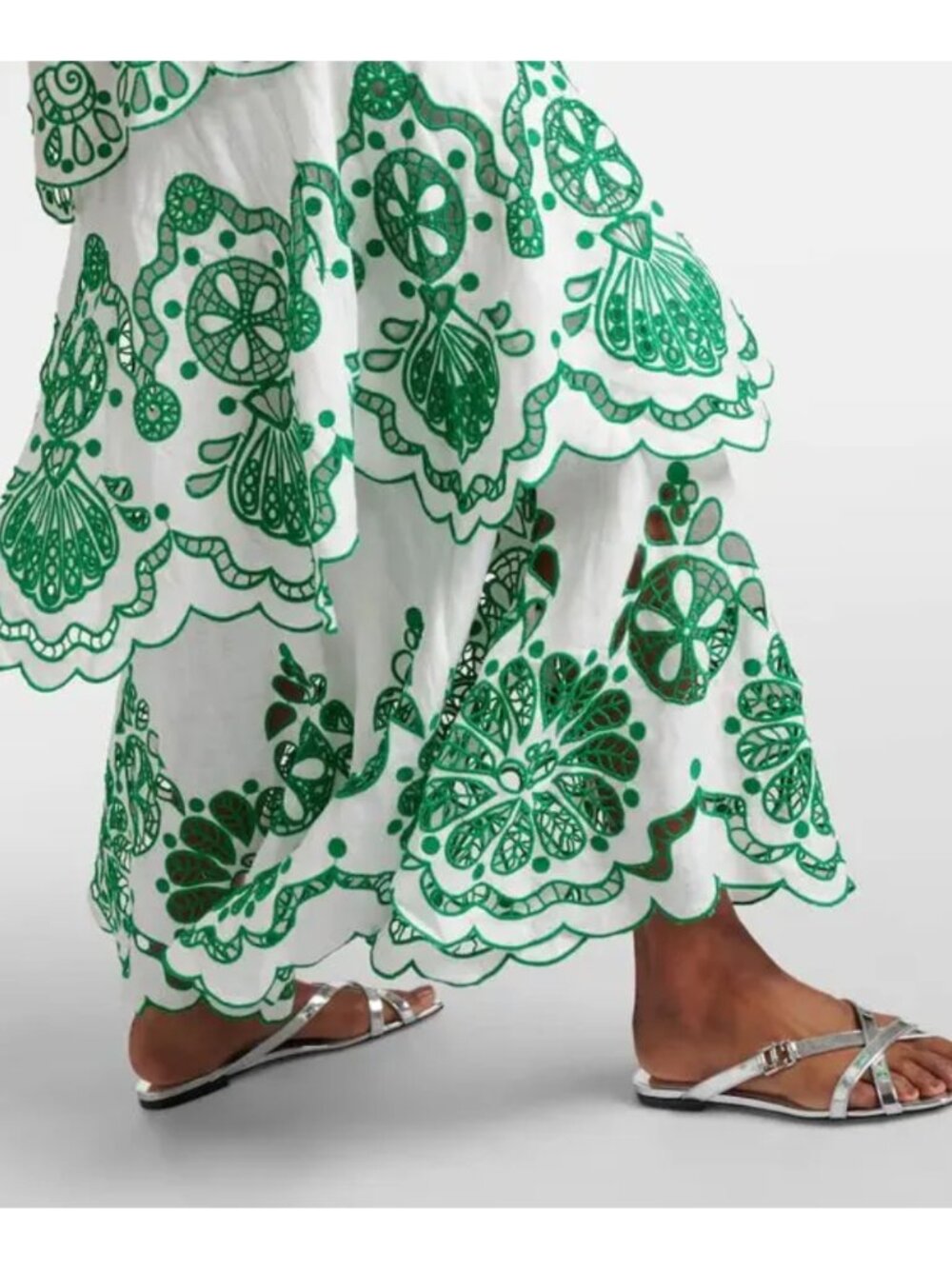 FARM Rio Flower Richelieu Linen Embroidered Midi Dress XS EUC - Picture 4 of 16